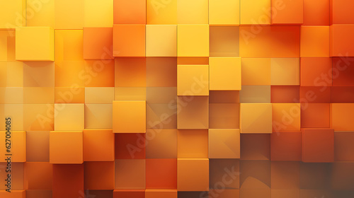Autumn orange banner with blurred maple leaves. Generative Ai