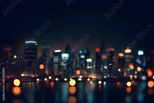 bokeh background Blurred city lights ai generated © Sorawit