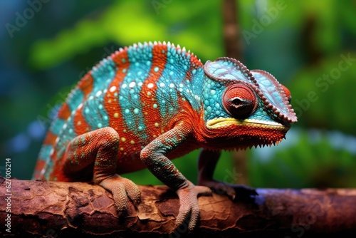 panther chameleon in wild nature, AI Generated
