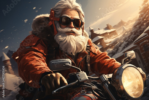 Santa Claus With Sunglasses - Generative AI