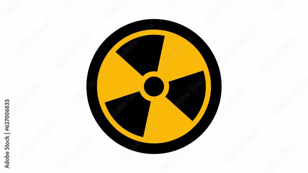 Radiation sign. Alpha channel Radiation sign. Alpha channel