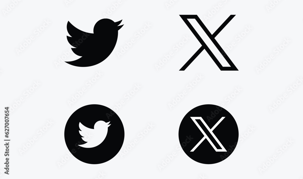 Twitter new logo x. Editorial social media logo. Stock Vector Adobe Stock