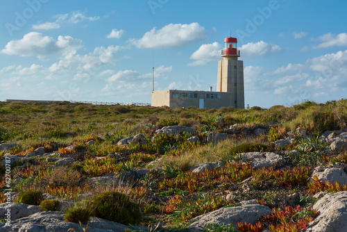 Farol de Sagres - the lighthouse in Sagres Fortress in Portugal. The extreme southwest point of continental Europe