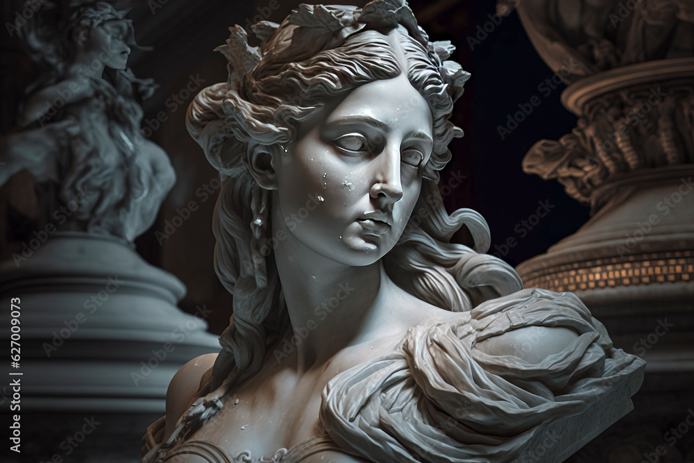 Timeless Elegance: A Captivating Classic Marble Sculpture, Perfect for Adding Sophistication created with Generative AI technology
