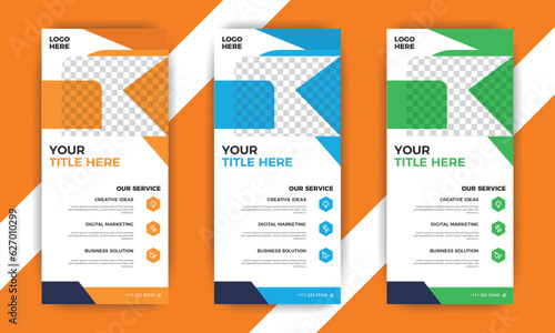 Corporate dl flyer template rack card design