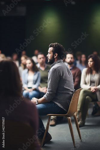 person attending a mental health seminar or workshop. 