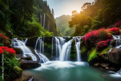 waterfall in the jungle © Muhammad