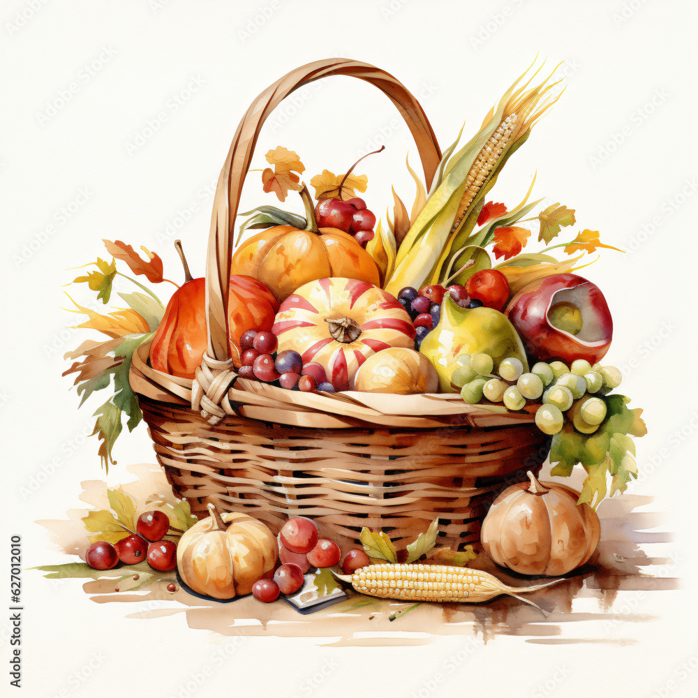 basket with fruits and vegetables basket with fruits and vegetables