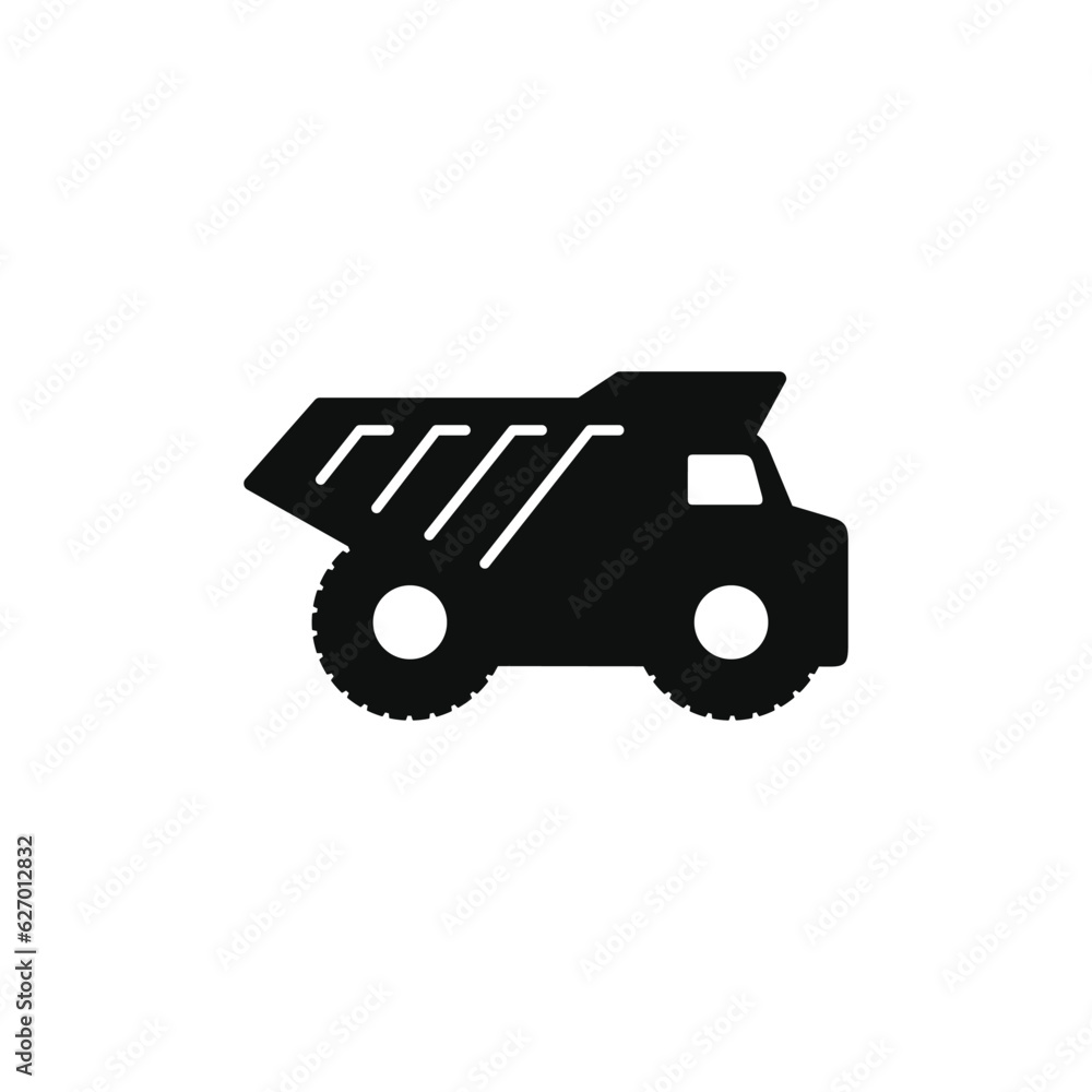 Dump truck icon isolated on white background Dump truck icon isolated on white background