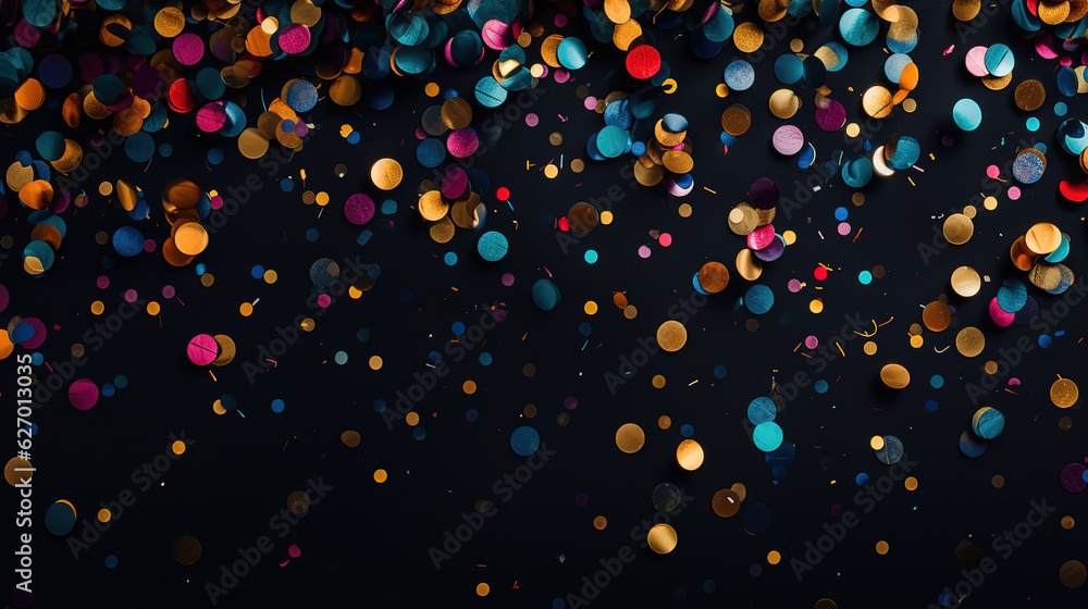 Confetti background with space for your text. Generative Ai