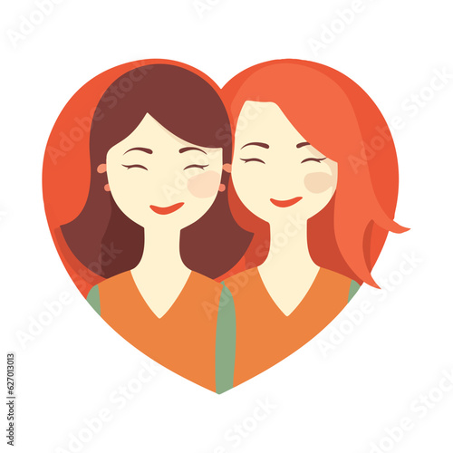 mother and girl, logo happy family vector