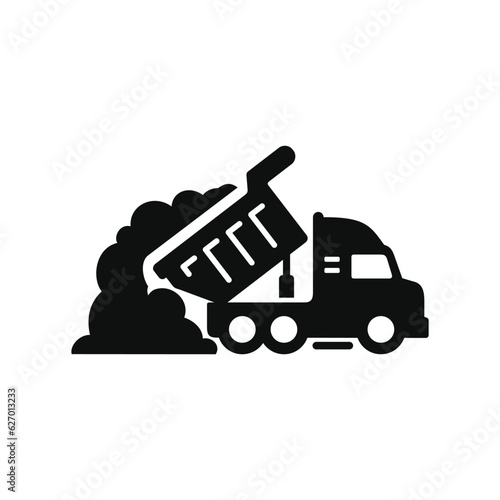Dump truck icon isolated on white background