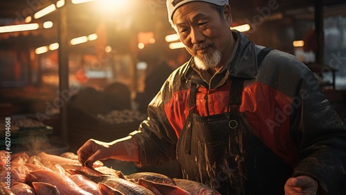 Japanese fish seller © Aliaksei