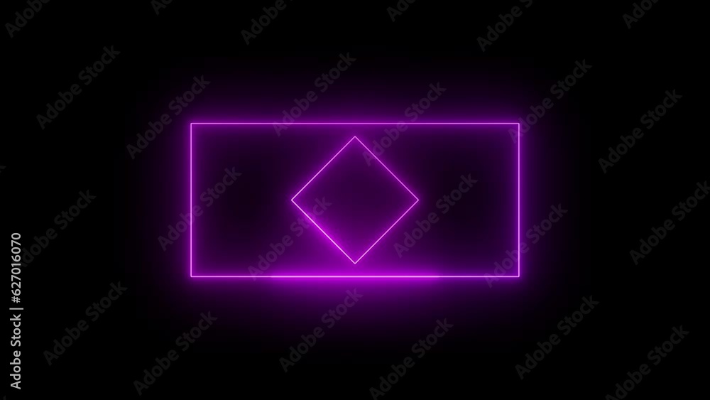 Light glowing neon shape animation in retro style. Seamless background Light glowing neon shape animation in retro style. Seamless background