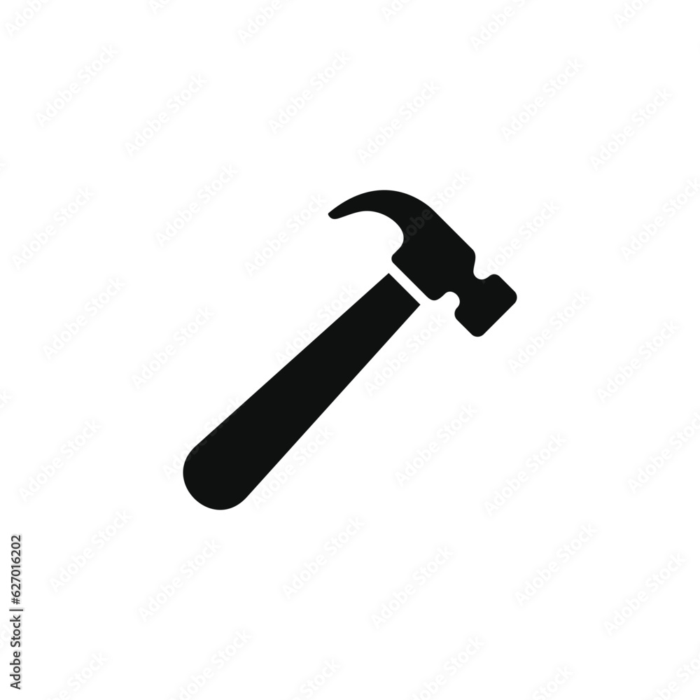 Hammer icon isolated on white background Hammer icon isolated on white background