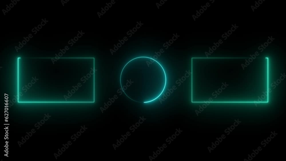 neon line animation on black background neon line animation on black background