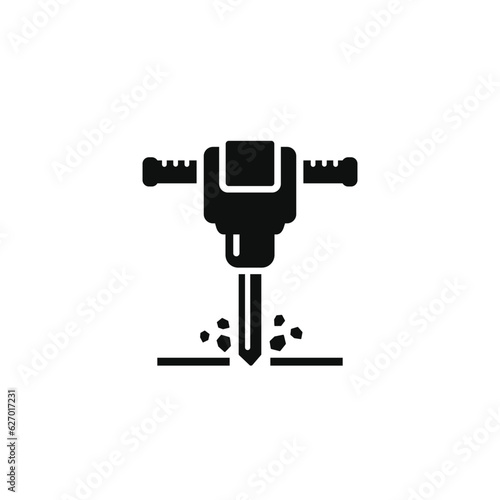 Jackhammer icon isolated on white background