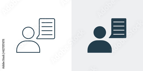 Client Application icon. Hr policies icon outline vector illustration