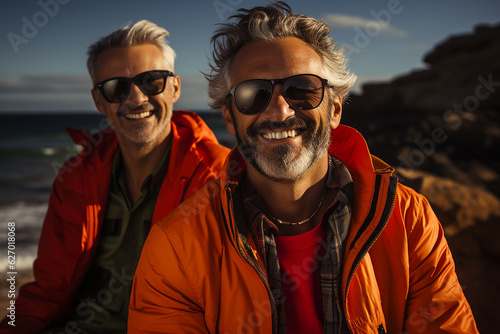 men smiling at the beach © TimosBlickfang