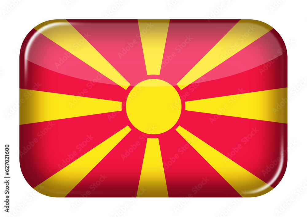Macedonia web icon rectangle button with clipping path 3d illustration Macedonia web icon rectangle button with clipping path 3d illustration