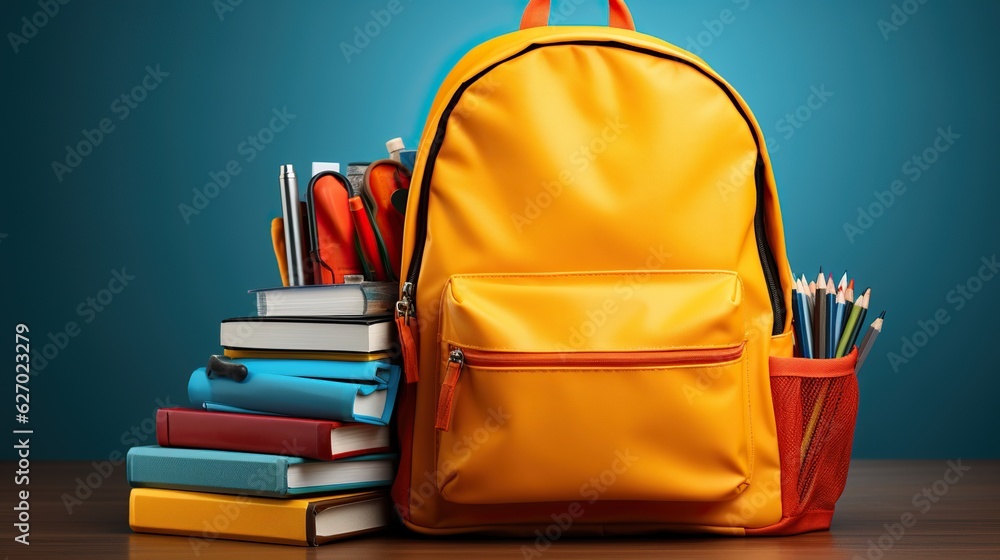 backpack with school supplies backpack with school supplies
