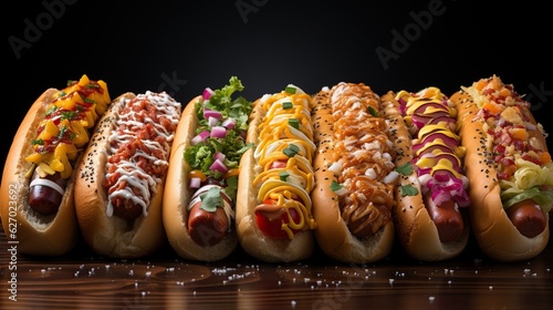 Hotdog pattern Background