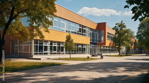 School building Outside view of school.