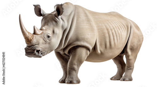 Canvas Print rhino isolated on white background