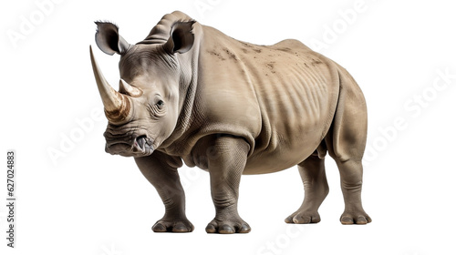 Fotografia rhinoceros isolated on white background