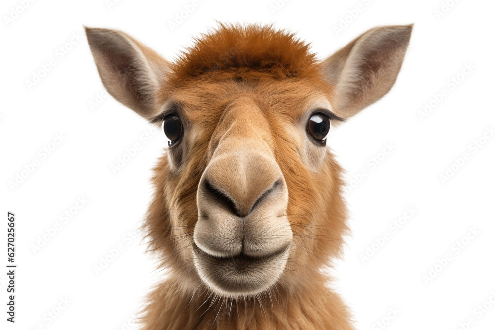 close up of a llama isolated