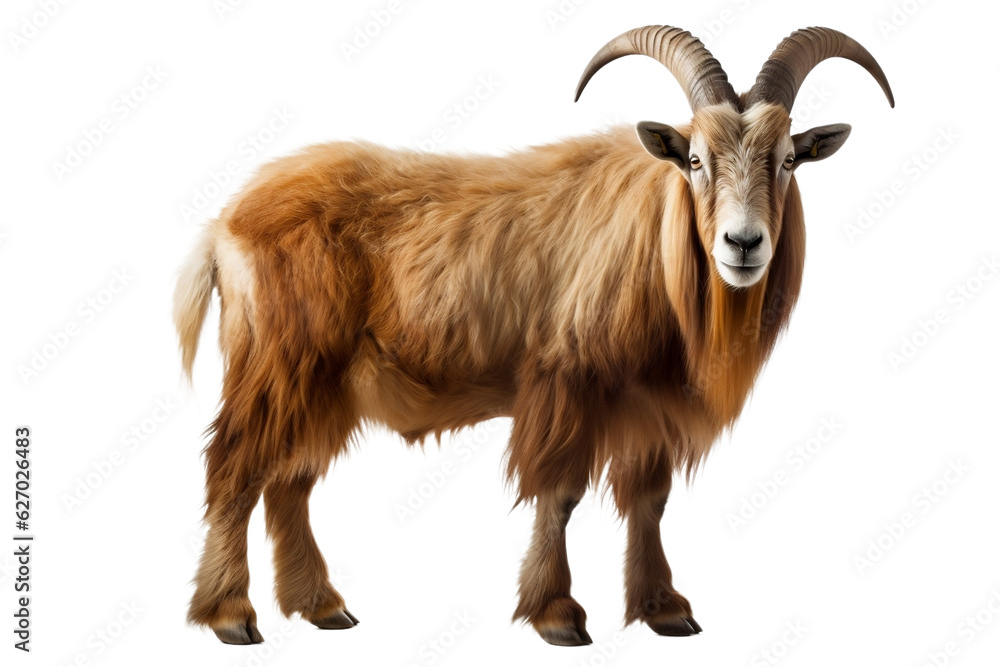 Obraz premium mountain goat isolated on white backgrou d