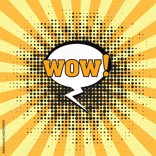 Cartoon comic backgrounds set. Speech bubble. Comics book colorful poster with halftone elements and text. Vector illustration.