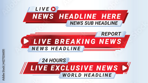 FREE NEWS LOWER THIRD RED BREAKING NEWS