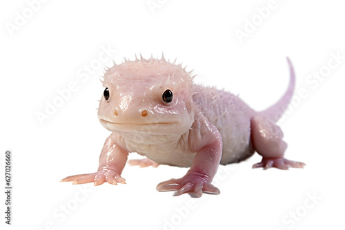 axolotl isolated on white background