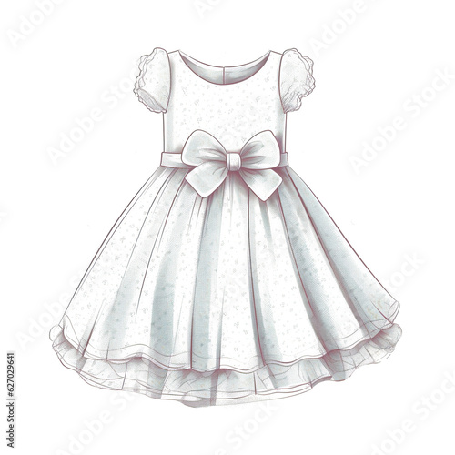 Dibujo de vestido de niña
