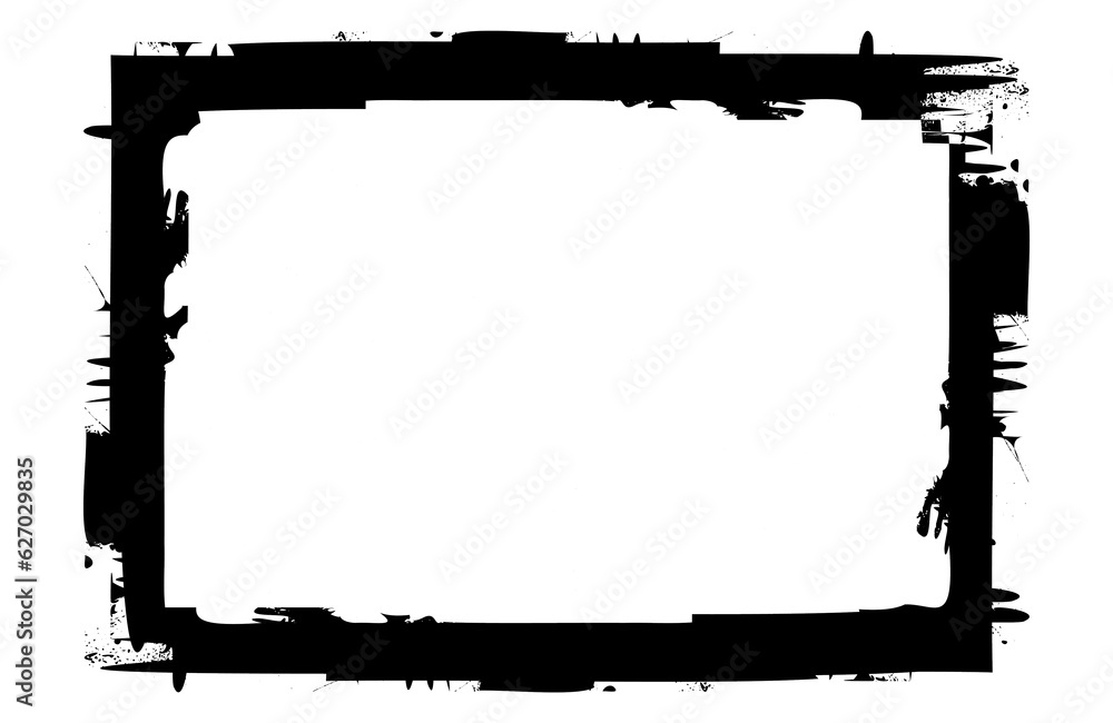 Black and white grunge frame. Textured rectangles for the image Black and white grunge frame. Textured rectangles for the image
