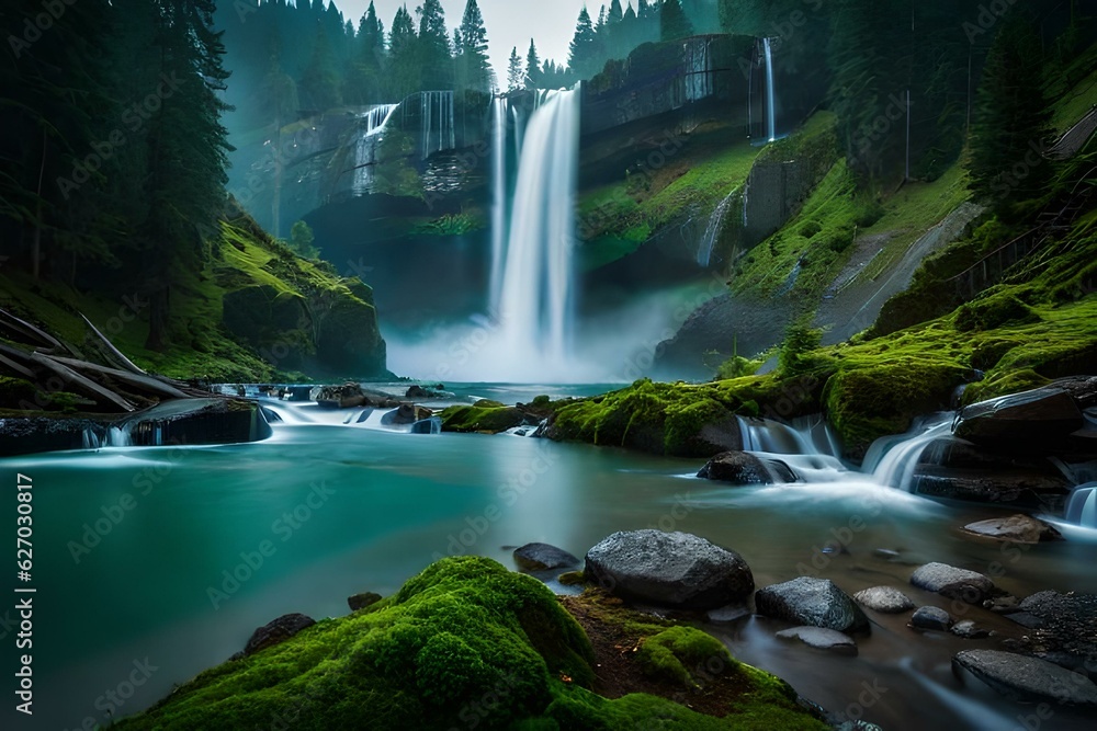 Fototapeta premium waterfall in the forest