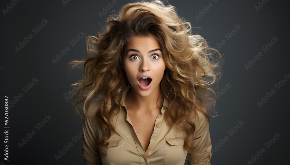 Fototapeta premium Woman in complete shock 