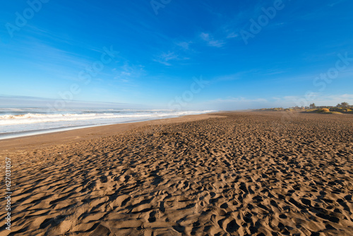 Wide angle view of  the beach of Pichilemu  VI Region  Chile