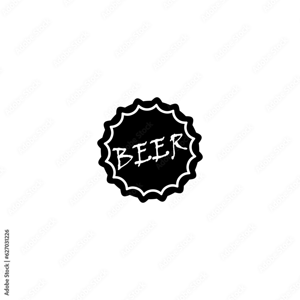 Beer logo template isolate on white background Beer logo template isolate on white background