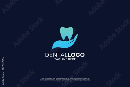 Dental health logo design. Dental care logo icon.