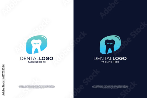 Dental braces logo, dental implant, dental logo design.