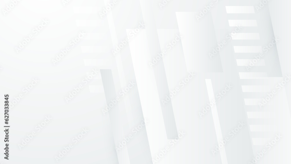 Obraz premium Abstract white geometric shapes 3d background. Vector illustration abstract graphic design banner pattern presentation background wallpaper web template.