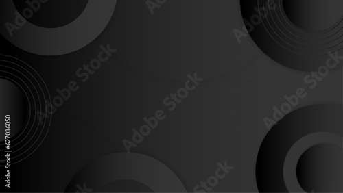 Abstract banner web black geometric overlapping technology corporate design background.
