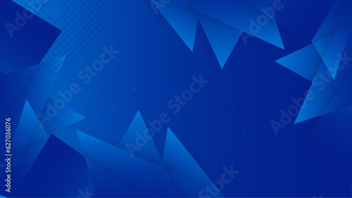Abstract geometrical blue banner background. illustration vector design