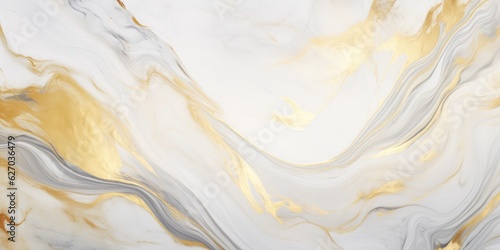 Luxury white gold marble texture background design, generative ai