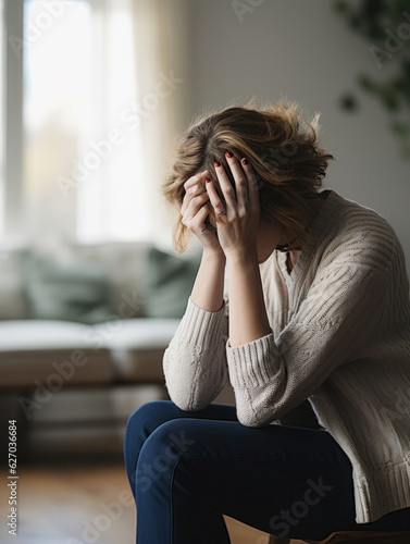 A person participating in a mental health-focused support group online. 
