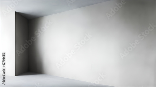 Wallpaper Mural An empty room with white walls. A blank for design with free space on the wall of the room. AI generation Torontodigital.ca