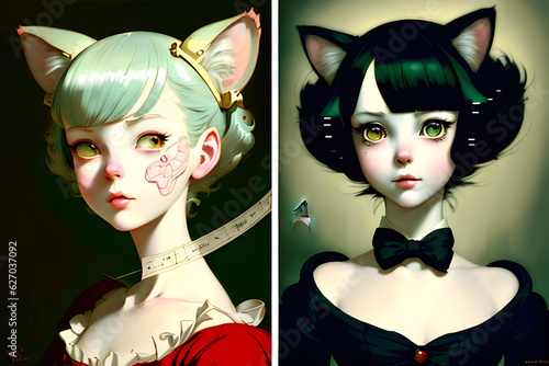 Cat Girl. Generative AI