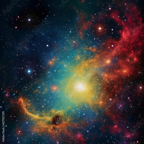 galaxy, stars, outer space, aurora borealis © Ygor
